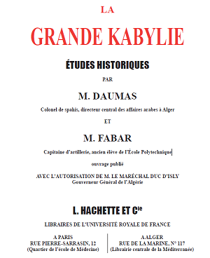 PDF LA GRANDE KABYLIE : ÉTUDES HISTORIQUES