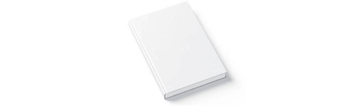 Un livre blanc sur une table blanche