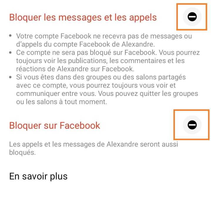 comment retrouver un contact messenger supprimé