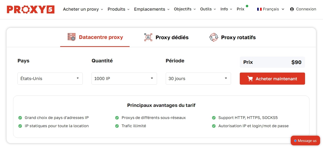 Proxy5, un fournisseur de proxys à découvrir